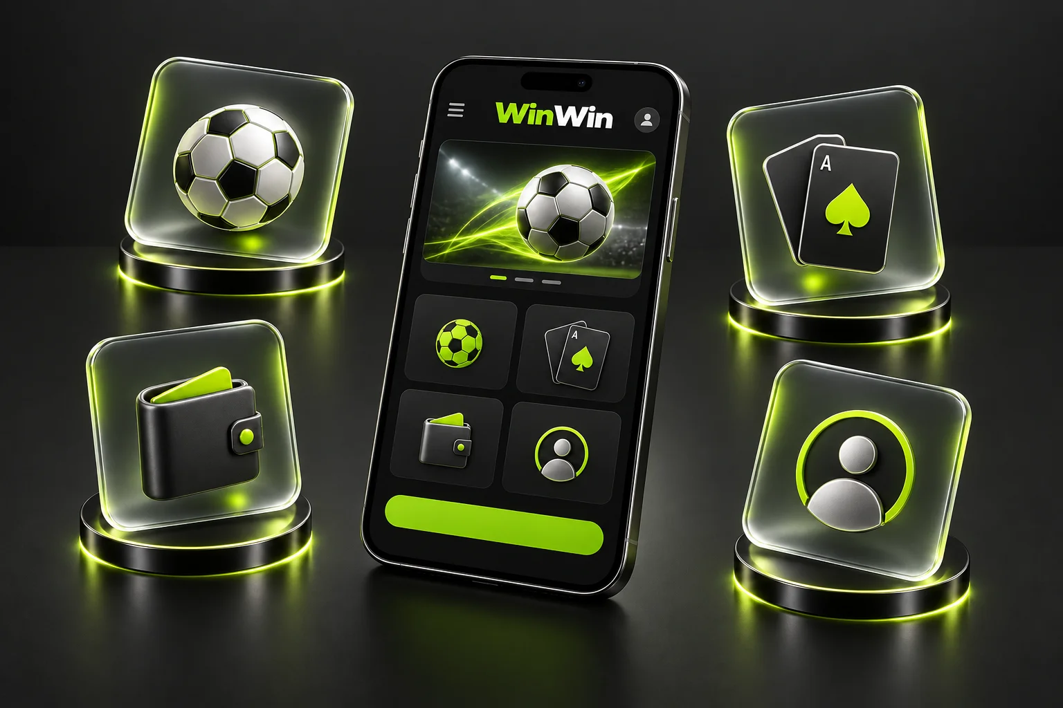 Retrouvez vos jeux depuis le menu · WinWin
